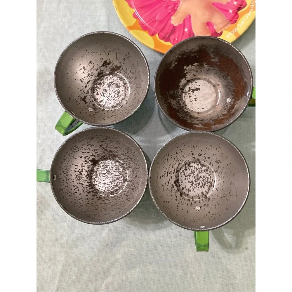 2006 Troll Company Troll Toy Tea Set 4 Plates 4 Saucers 4 Cups‎ Kids